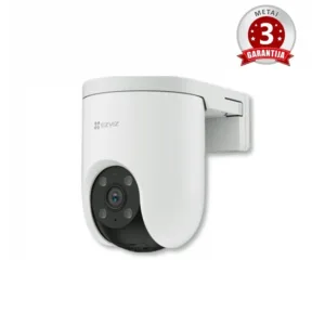 Balta EZVIZ CS-H8C Pro su 4K raiška ir valdoma lauko kamera, matoma iš priekinio kampo - valdoma lauko kamera.